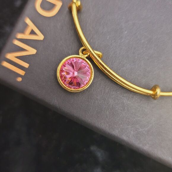 Alex and Ani October Birthstone Gold Bangle - Picture 5 of 8